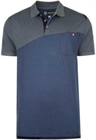 Kam Jeans Raw Contrast Polo - Polo- & Piqueskjorter - Poloskjorte i store størrelser - 2XL-8XL