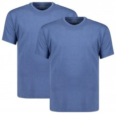 Adamo 129420 T-skjorte 2-pk Denimblå