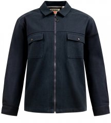 D555 Cleveley Long Sleeve Heavy Shacket Overshirt Navy