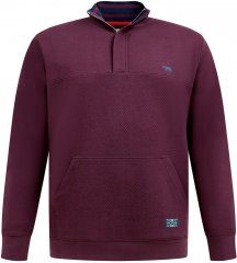 D555 Lancaster Vattert Sweatshirt Vinrød