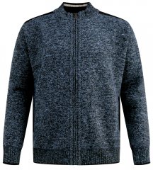 D555 Dereham 1 Strikket Cardigan med Glidelås og Fôr Marineblå