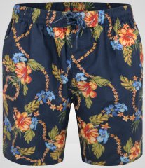 D555 Dawson AO Badeshorts med Hawaiitrykk Marineblå
