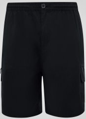 D555 Thomas Stretch Shorts med Elastisk Midje Svart