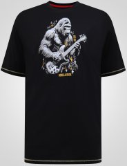 D555 Macfarlan T-skjorte med Gorillatrykk Svart