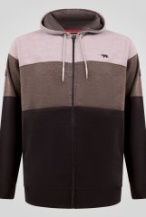D555 Fitzgerald Zip Through Hoody With Cut & Sew Panels Svart