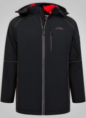 D555 Jamie Soft Shell Detachable Hood Padded Jacket Svart