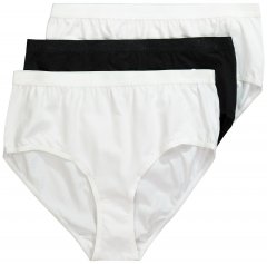 Ulla Popken 309783 Truser 3-pakning Hvit