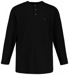 JP1880 702555 Langermet Henley t-skjorte Svart