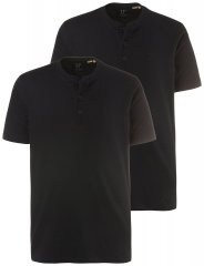 JP1880 708420 Henley t-skjorte 2-pakning Svart