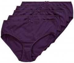 Ulla Popken 710201 Truser 5-pakning Aubergine