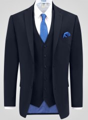 D555 Ted 4 Way Stretch Tailored Suit Jacket Mørkeblå