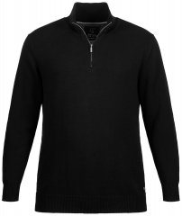 JP1880 716842 Halfzip strikkegenser Svart