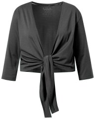 Ulla Popken 794514 Jerseybolero med knyting Antrasitt