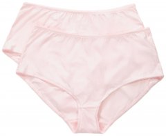 Ulla Popken 800279 Stripete truser 2-pakning Rosa