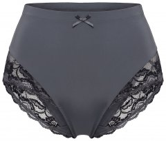 Ulla Popken 809385 Formende truser med blonder Antrasitt
