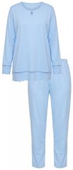 Ulla Popken 810592 Pyjamas med blonder Lyseblå