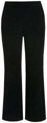 Ulla Popken 813306 Vide dressbukser med strikk i livet Svart