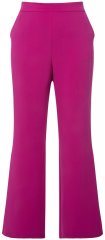 Ulla Popken 813306 Vide dressbukser med strikk i livet Magenta