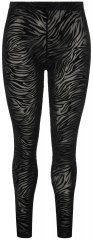 Ulla Popken 822286 Dyremønstrede strømpeleggings Svart