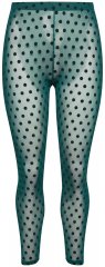 Ulla Popken 823383 Prikkete strømpeleggings Olivengrønn
