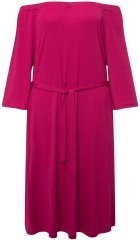 Ulla Popken 827740 Jerseykjole med 3/4-ermer Rosa