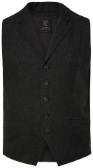 JP1880 828736 Tweedvest med strikket rygg Svart