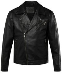 JP1880 830586 Bikerjakke i lammenappa Svart