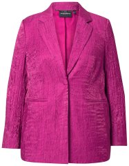 Ulla Popken 830767 Blazer i krøllet struktur Magenta