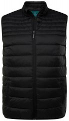 Boston Park 583 Quiltet vest med ståkrage Svart