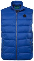 Boston Park 460 Quiltet vest med ståkrage Blå