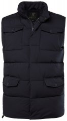 JP1880 834648 Quiltet vest med ståkrage Mørkeblå