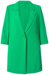 Ulla Popken 836165 Lang blazer med 3/4-ermer Grønn