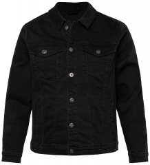 JP1880 836791 Jeansjakke med fire lommer Svart