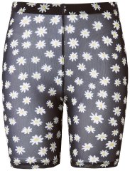 Ulla Popken 836803 Blomstrete antignagshorts Svart