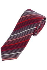 JP1880 837687 Stripet silkeslips ekstralang Rød