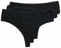 Ulla Popken 838637 Stringtruser 3-pakning Svart
