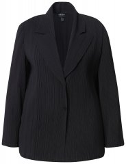Ulla Popken 839843 Plissert blazer Svart