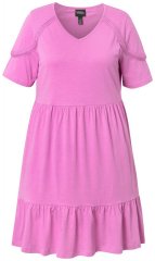 Ulla Popken 840115 Kortermet jerseykjole Rosa