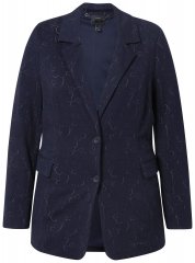 Ulla Popken 841163 Jerseyblazer i jacquard Mørkeblå