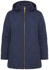 Ulla Popken 841360 Vattert jakke Mørkeblå