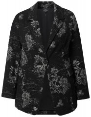 Ulla Popken 841901 Mønstret blazer Svart