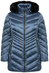 Ulla Popken 842013 Vattert jakke Denimblå