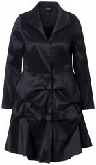 Ulla Popken 842028 Peplumblazer med folder Svart