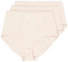 Ulla Popken 842435 Truser med høyt liv 3-pakning Beige