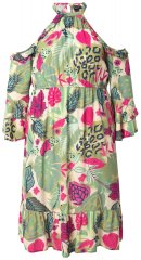Ulla Popken 842471 A-formet kjole med 3/4-ermer Champagne