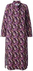 Ulla Popken 843358 Mønstret sweatkjole Plomme