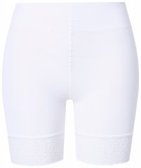 Ulla Popken 845319 Antignagshorts med blonder Hvit