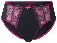 Ulla Popken 845885 Blomstrete truser med blonder Rosa