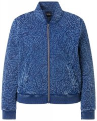 Ulla Popken 847035 Vattert jakke Denimblå
