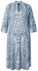 Ulla Popken 847643 Stripete jerseykjole Mørkeblå